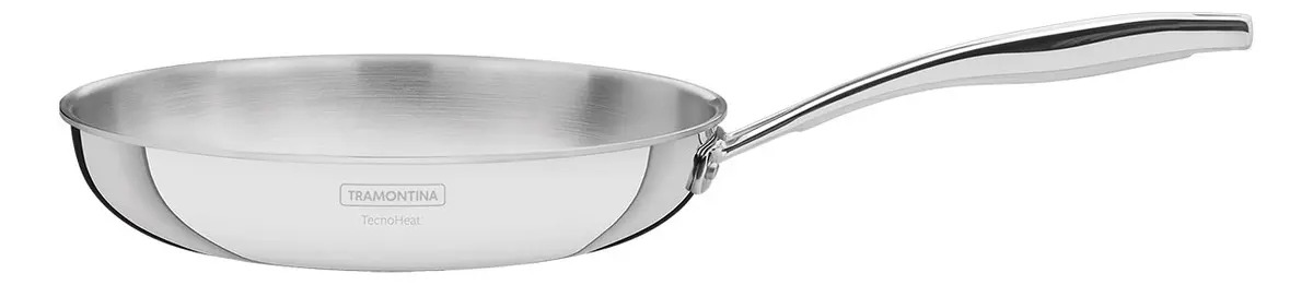 Imagem 1 de 9 de Frigideira Tramontina Grano 20cm Aço Inox Corpo Triplo 1,2 L