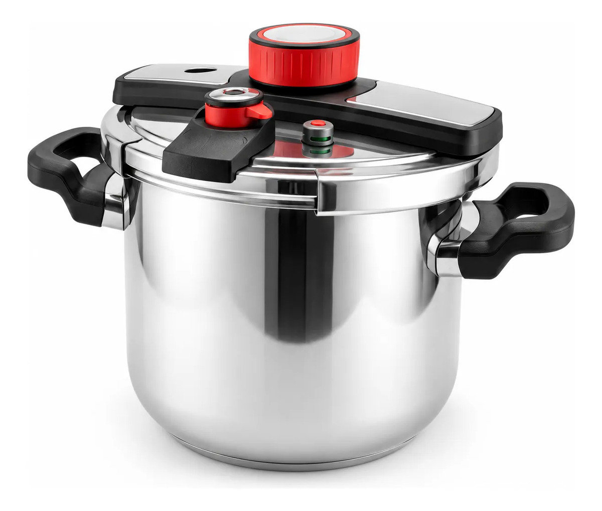 Imagem 1 de 10 de Panela De Pressão 7 Litros Inox Fundo Triplo Indução Gás