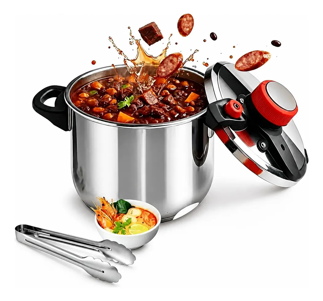 Imagem 1 de 12 de Ajuste De 3 Velocida Panela De Pressão /inox/indução10 Litro