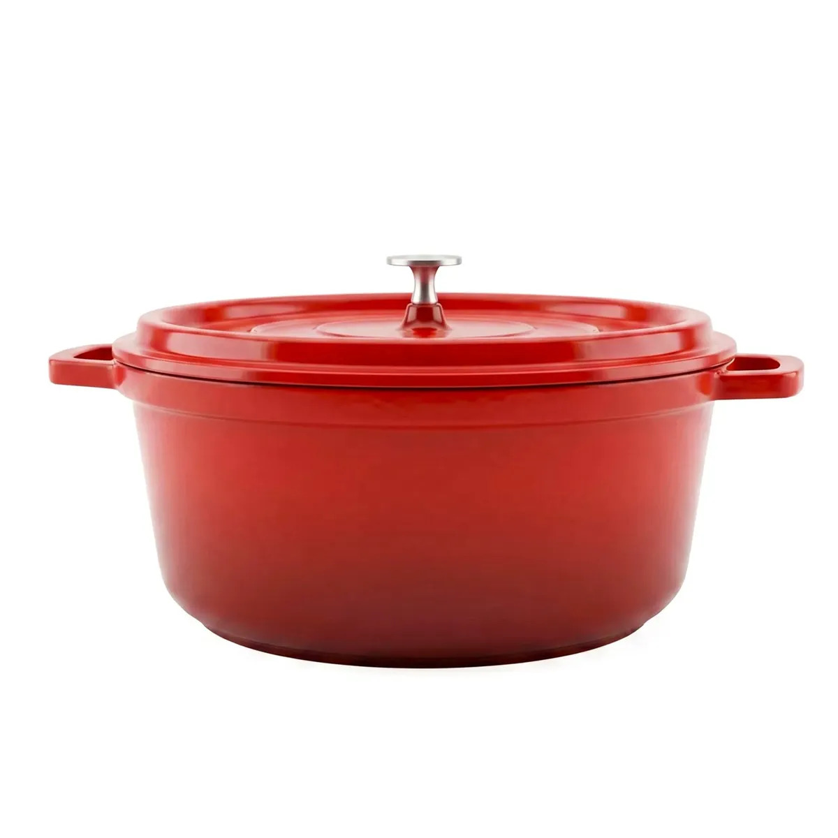 Imagem 1 de 8 de Caçarola Antiaderente 20cm De Indução 2,3l Panela Com Revestimento Cerâmico Esmaltada Premium Ferro Fundido Vapor Forno Marca Caledas