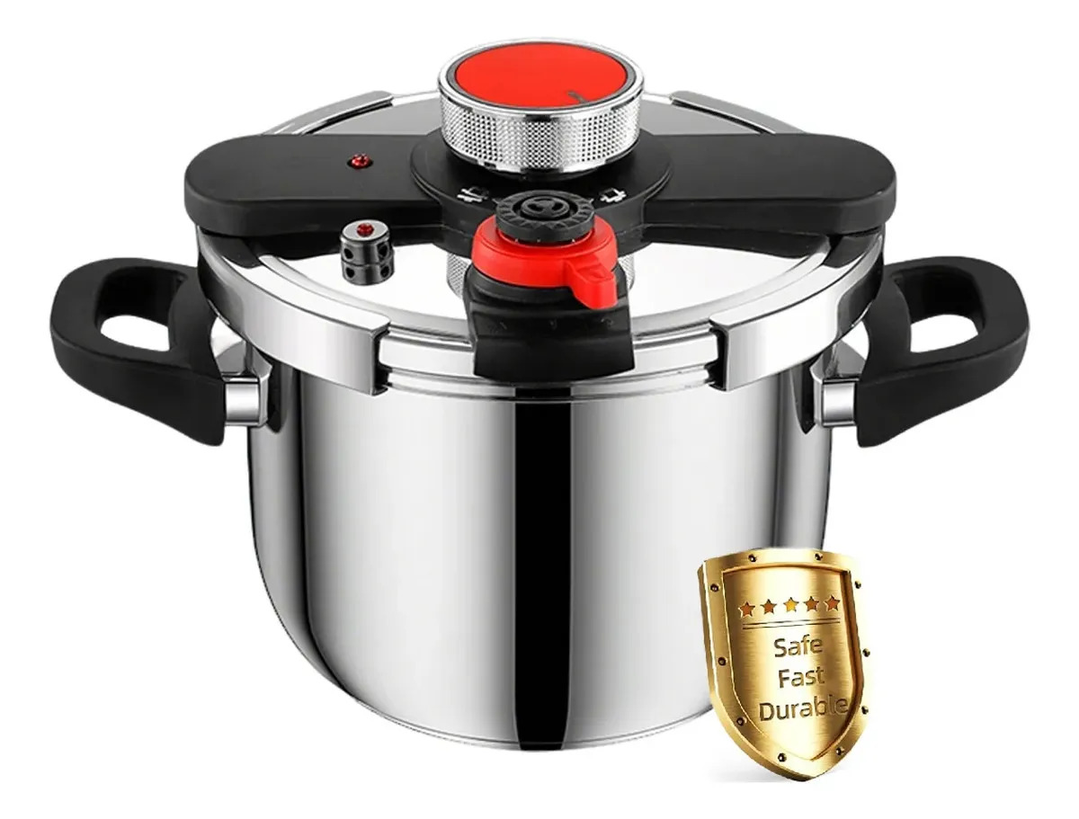 Imagem 1 de 8 de Panela De Pressão Inox Modelo Universal6l 8l10litros Premium 6l